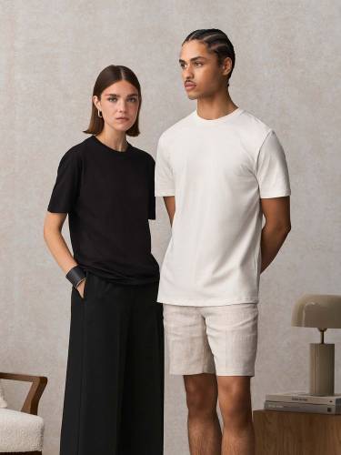 Футболка унисекс Lyam, темно-синяя фото 8