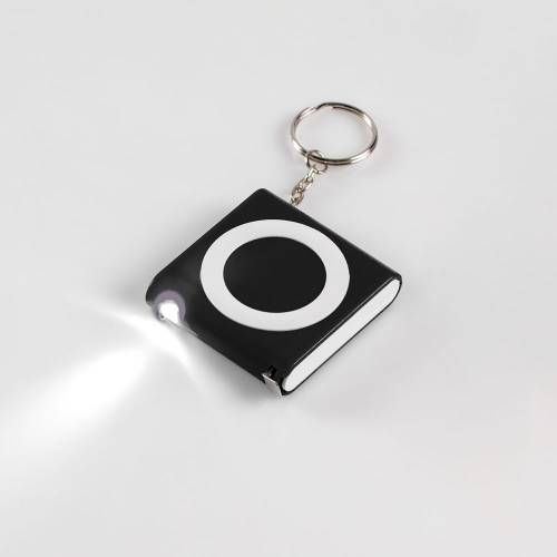 Брелок-фонарик с рулеткой Rule Tool, черный фото 7