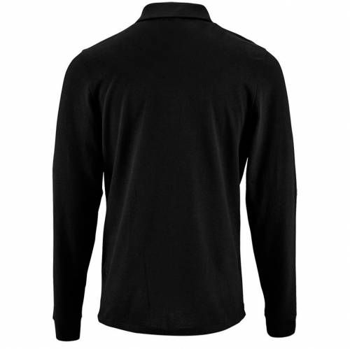 Рубашка поло мужская с длинным рукавом Perfect LSL Men, черная фото 3