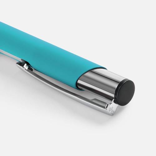 Ручка шариковая Keskus Soft Touch, бирюзовая фото 4