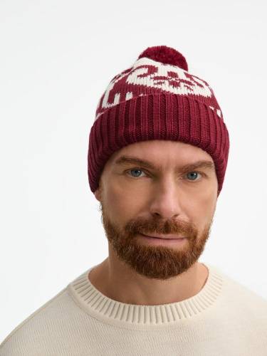 Шапка Wintertude, красная с белым фото 7