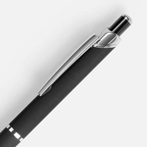 Ручка шариковая Chromos Soft Touch, черная фото 4 Ручка шариковая Chromos Soft Touch, черная фото 4