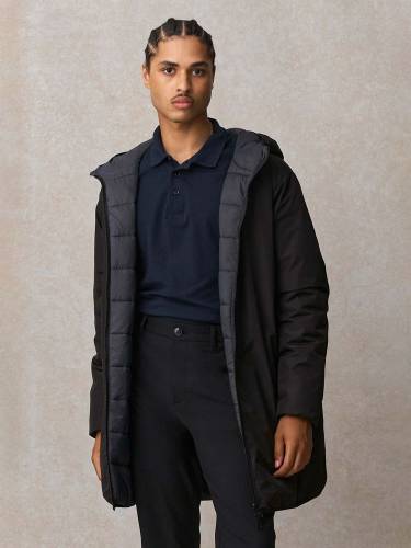 Куртка-парка унисекс Reverse, темно-синяя фото 8