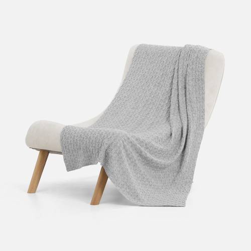 Плед Braidera, серебристо-серый меланж фото 3