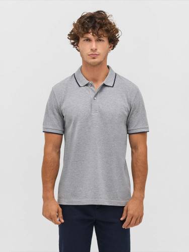 Рубашка поло унисекс Palermo, красная с белым фото 8