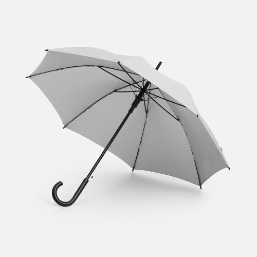 Зонт-трость Standard, белый с серебристым внутри фото 2