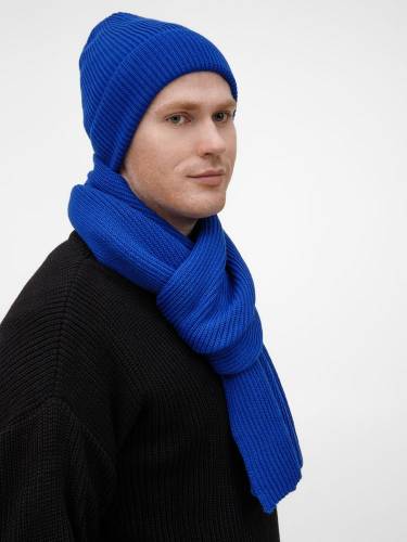 Шарф Nobilis Mono, ярко-синий фото 8