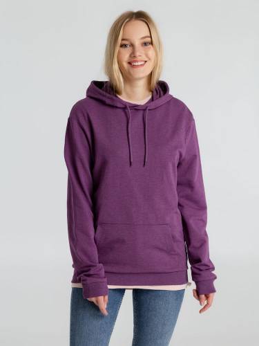 Толстовка с капюшоном унисекс Hoodie, фиолетовый меланж фото 7