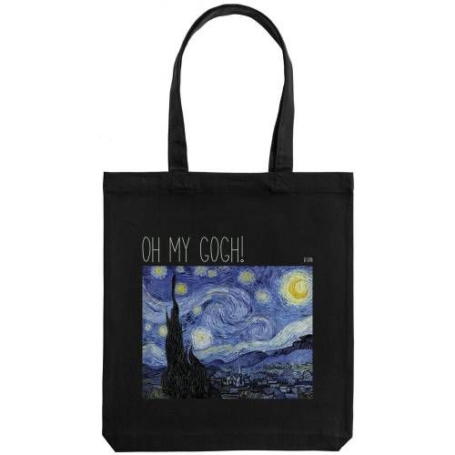 Холщовая сумка «Oh my Gogh!», черная фото 3