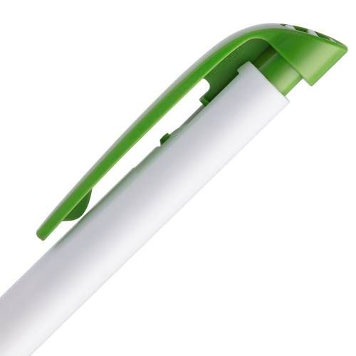 Ручка шариковая Favorite, белая с зеленым фото 5