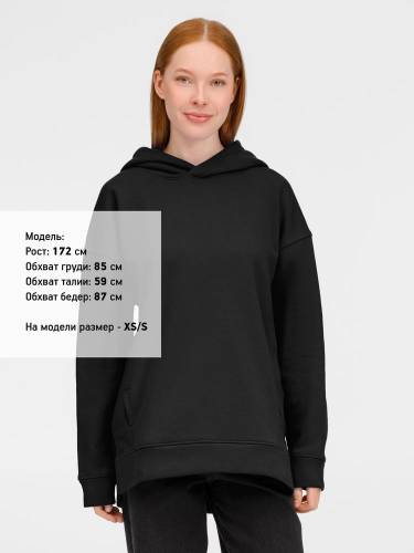 Худи оверсайз унисекс Tolla, черное фото 7