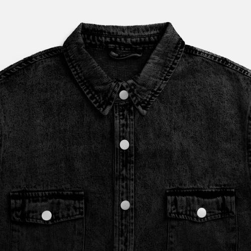 Куртка джинсовая O3, черная фото 7