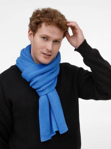 Шарф Nobilis Mono, синий (аква) фото 7 Шарф Nobilis Mono, синий (аква) фото 7