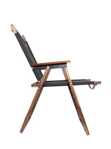 Стул MW02 складной, черный, темное дерево фото 4