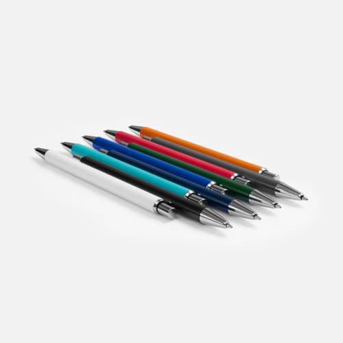 Ручка шариковая Slim Beam, белая фото 5