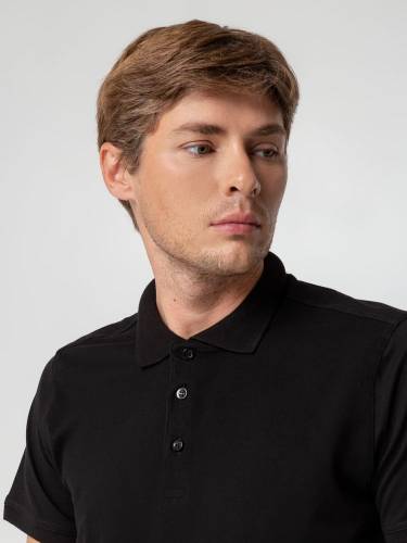 Рубашка поло мужская Virma Stretch, черная фото 9