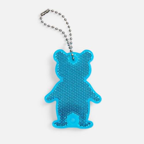 Пешеходный светоотражатель с цепочкой «Мишка», синий фото 2 Пешеходный светоотражатель с цепочкой «Мишка», синий фото 2