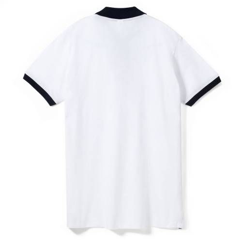 Рубашка поло Prince 190, белая с темно-синим фото 3