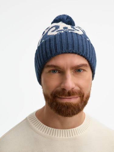 Шапка Wintertude, синяя с белым фото 7