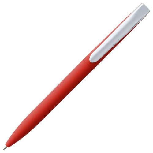 Ручка шариковая Pin Soft Touch, красная фото 3