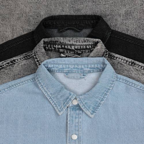 Куртка джинсовая O3, черная фото 11