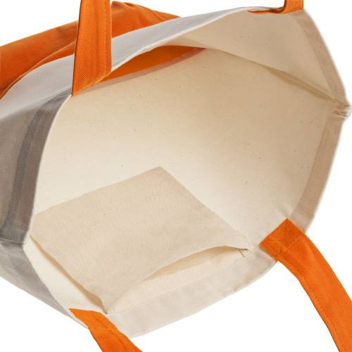 Холщовая сумка Shopaholic, оранжевая фото 5