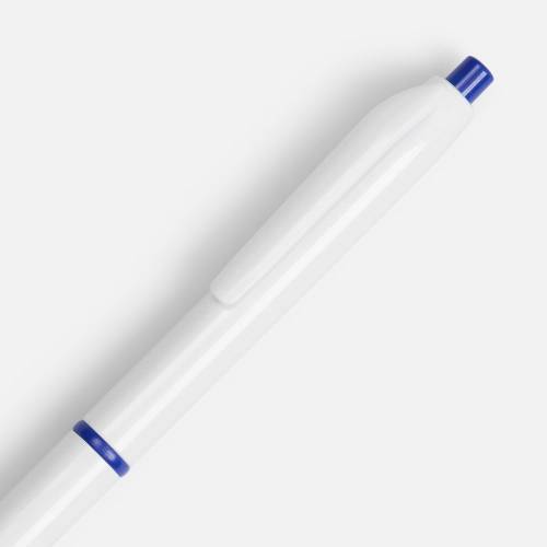 Ручка шариковая Bright Pop, белая с синим фото 4