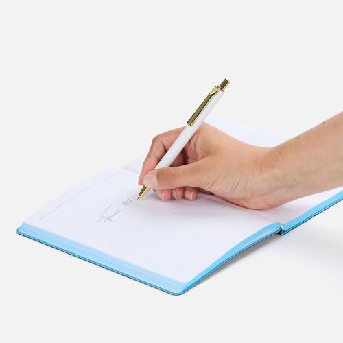 Ручка шариковая Lobby Soft Touch Gold, белая фото 5 Ручка шариковая Lobby Soft Touch Gold, белая фото 5