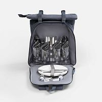 Набор для пикника Picnivo на 4 персоны, темно-серый меланж