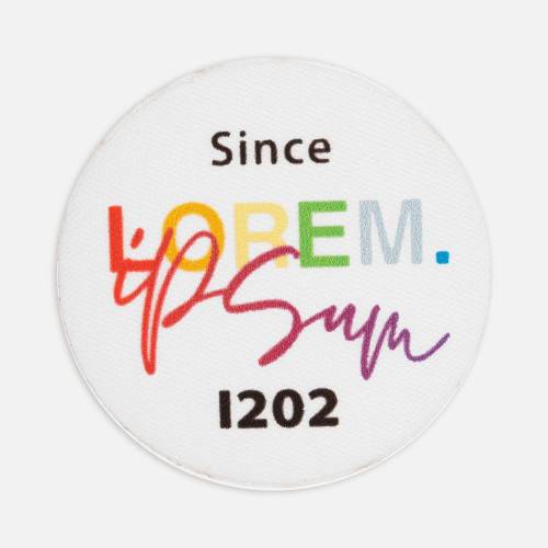 Наклейка тканевая Lunga Round, M, белая фото 3