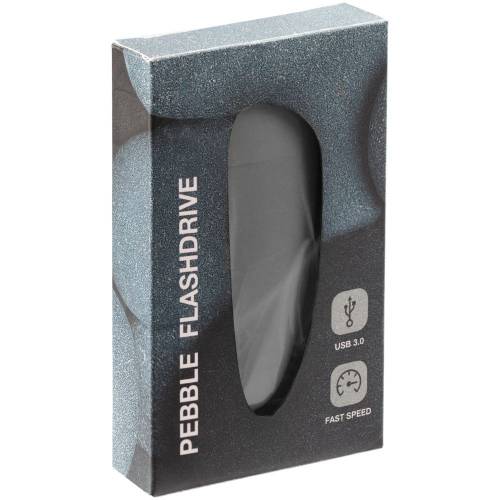 Флешка Pebble, серая, USB 3.0, 16 Гб фото 4