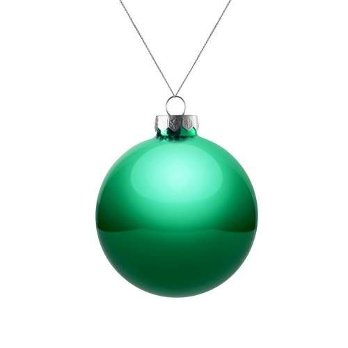 Елочный шар Finery Gloss, 8 см, глянцевый зеленый фото 2