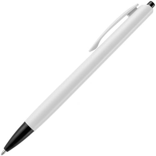 Ручка шариковая Tick, белая с черным фото 3