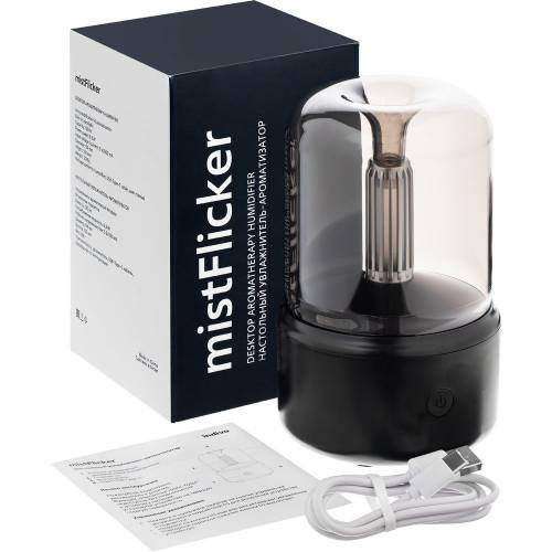 Увлажнитель-ароматизатор с подсветкой mistFlicker, черный фото 7