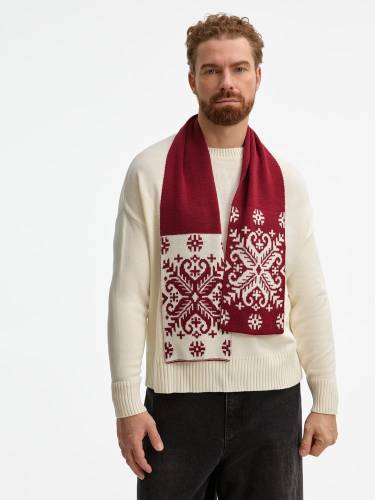 Шарф Wintertude M, красный с белым фото 7 Шарф Wintertude M, красный с белым фото 7