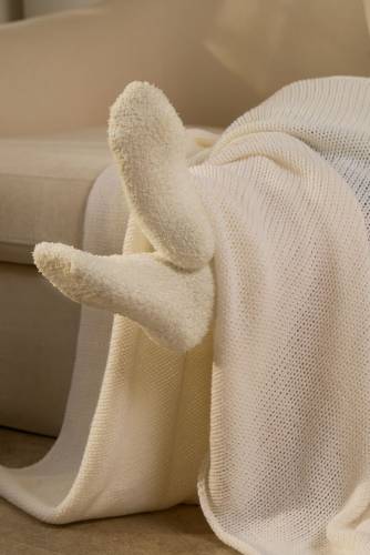 Плед Knitly, белый фото 7