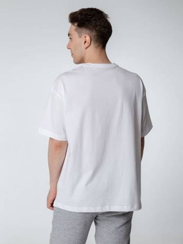 Футболка оверсайз мужская Boxy Men, бежевая (льняная) фото 7