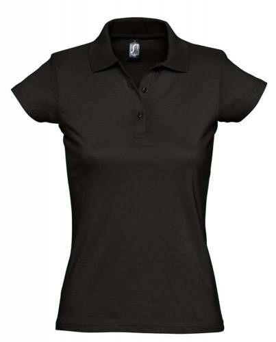 Рубашка поло женская Prescott Women 170, черная фото 2