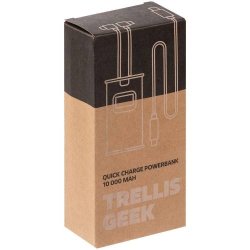 Аккумулятор c быстрой зарядкой Trellis Geek 10000 мАч, темно-серый фото 14