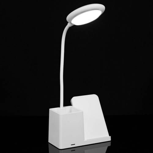 Лампа с органайзером и беспроводной зарядкой writeLight, ver. 2, белая фото 14