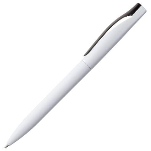 Ручка шариковая Pin, белая с черным фото 3
