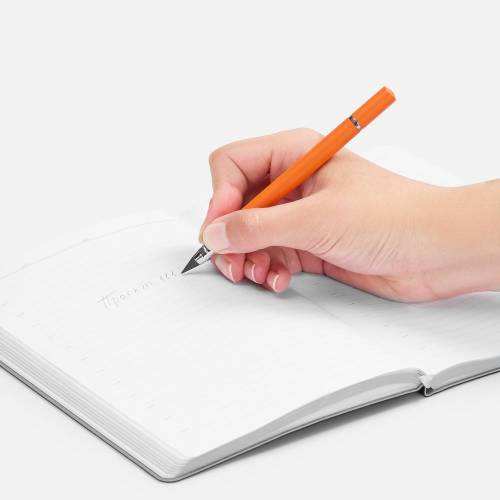 Ручка шариковая и вечный карандаш Diptych, оранжевая фото 5