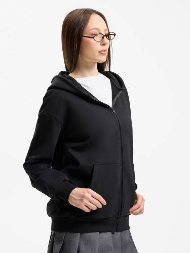 Толстовка унисекс оверсайз Sartoro, черная фото 9