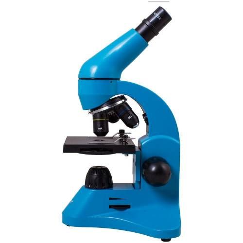Монокулярный микроскоп Rainbow 50L с набором для опытов, голубой фото 3