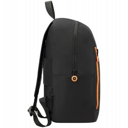 Складной рюкзак Compact Neon, черный с оранжевым фото 4