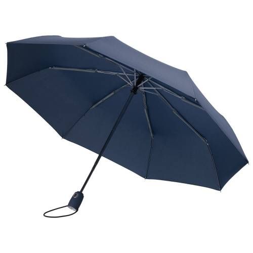 Зонт складной AOC, темно-синий фото 3