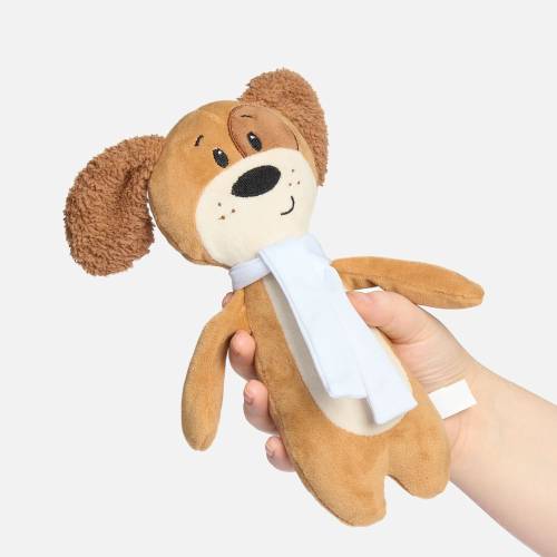 Мягкая игрушка Beastie Toys, собачка с белым шарфом фото 5