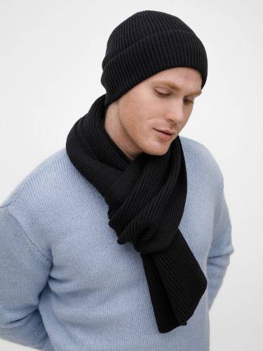 Шарф Nobilis Mono, черный фото 8