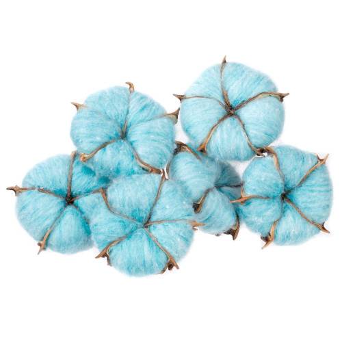 Цветок хлопка Cotton, голубой фото 3