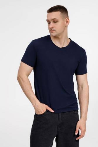 Футболка унисекс Senti, темно-синяя фото 2